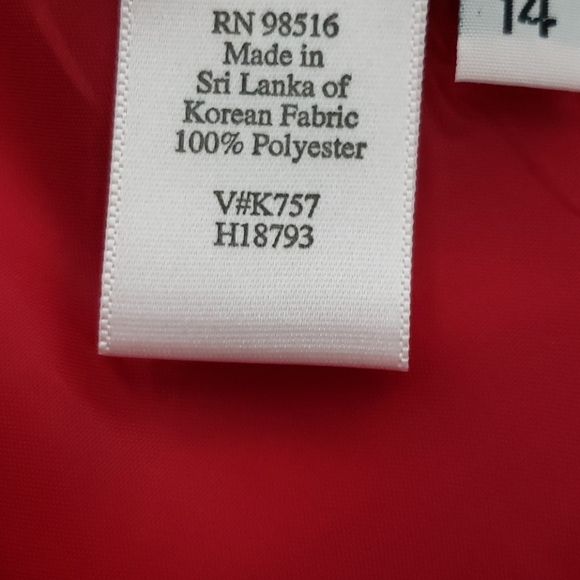 Coldwater Creek deep red floral flutter hem dress - Picture 6 of 6